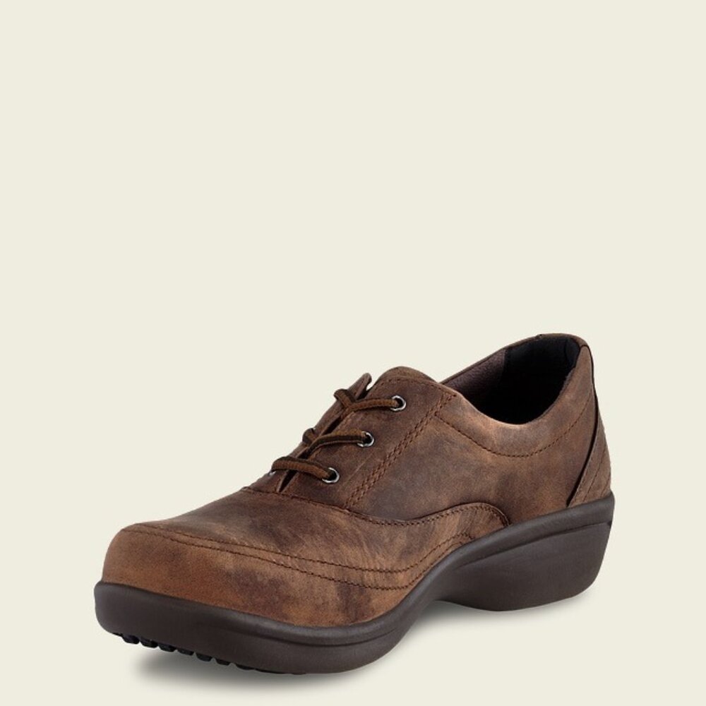 WORX by Red Wing 5115 Women's Steel Toe Oxford Work Shoes – Size 10,Lightly Used